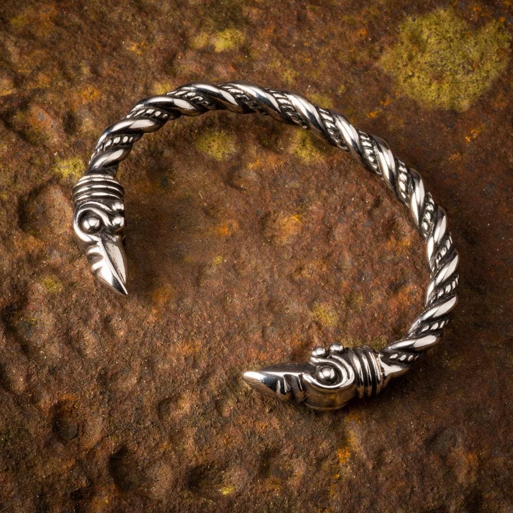 Viking Runes Bracelet -Gibu Auja- Futhark Cuff Silver Arm Ring Luck Vikings  Torc | eBay